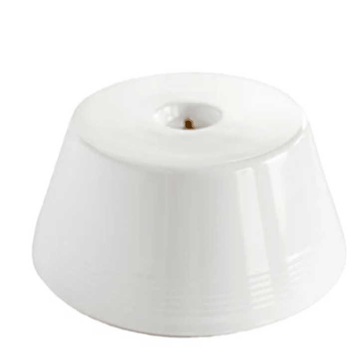 Pinstripes Melamine Low Riser - White Farmhouse Flowers
