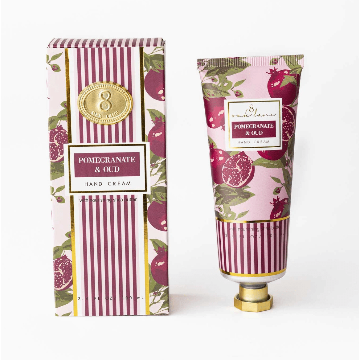 Pomegranate and Oud 100ml Boxed Hand Cream - White Farmhouse Flowers