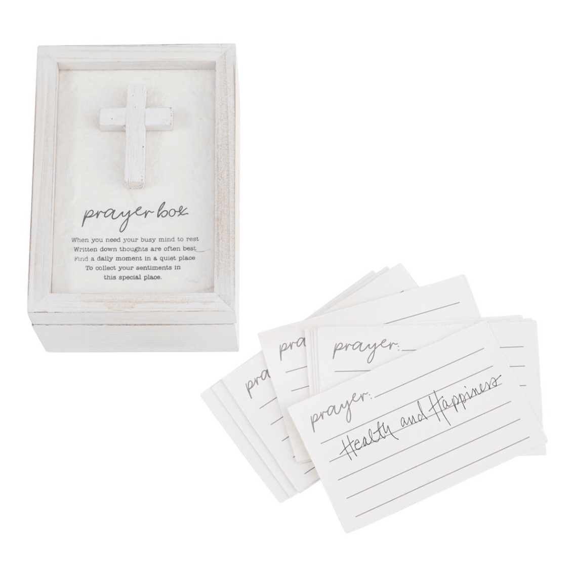 Prayer Box Set - White Farmhouse Flowers
