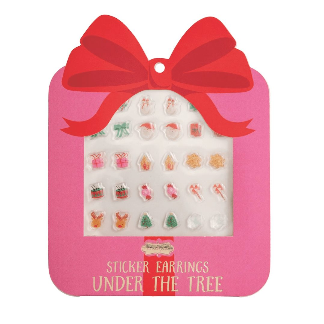 Present Stick-On Earring Set - White Farmhouse Flowers