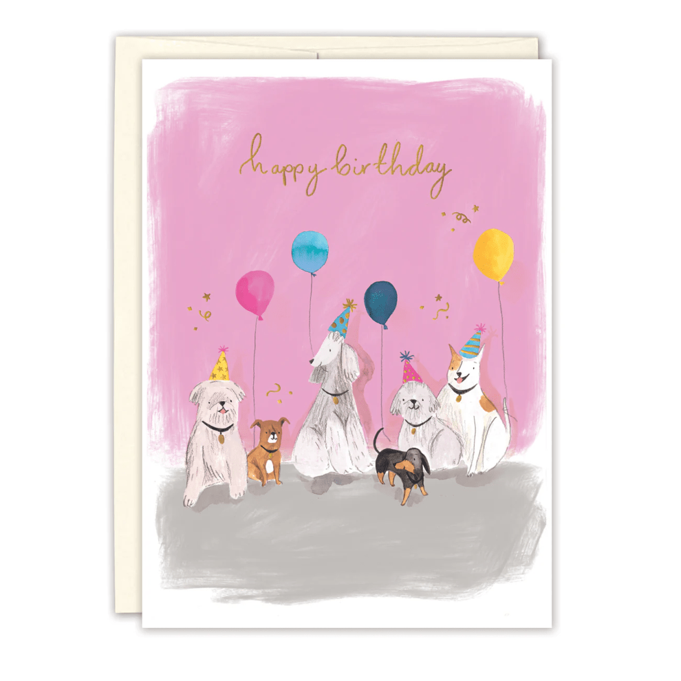 Pup Party Birthday Card EB003 - White Farmhouse Flowers