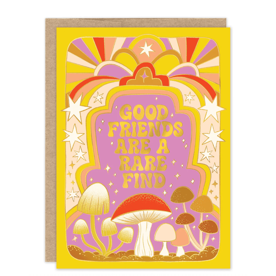 Rare Find Mushroom Friendship Card CH039 - White Farmhouse Flowers