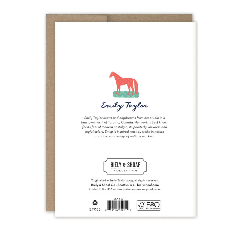 Silly Goose Birthday Card ET003 - White Farmhouse Flowers