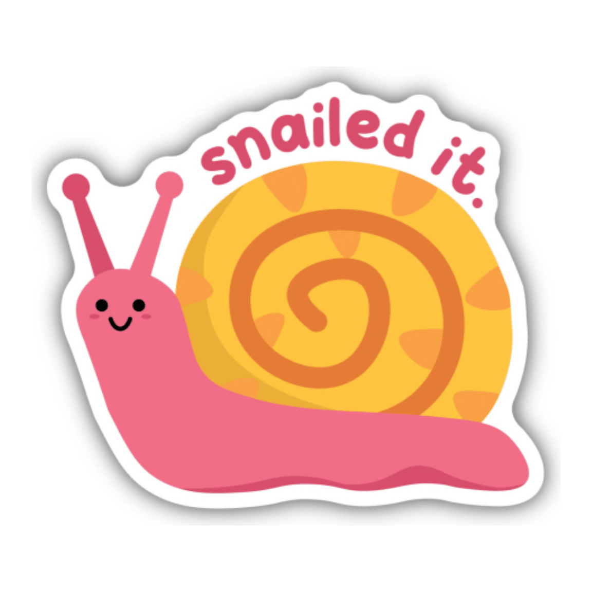 Snailed it Sticker - White Farmhouse Flowers