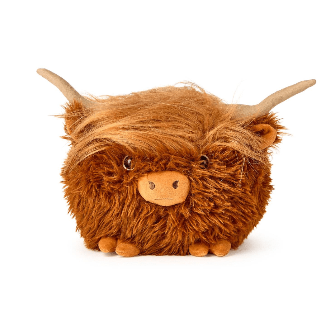 Snuggle Puff Super Soft Large Highland Cow - White Farmhouse Flowers