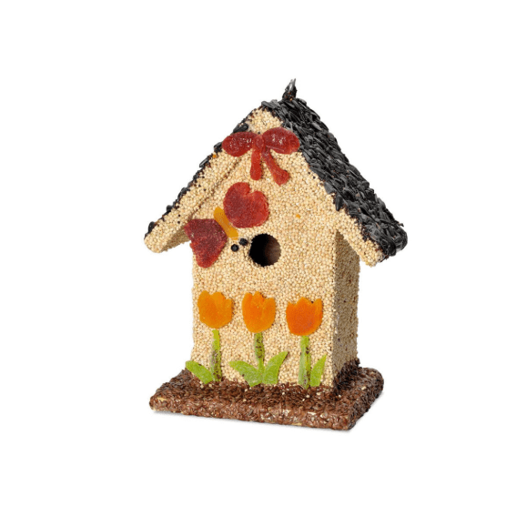 Spring Fruit B&B Birdhouse - White Farmhouse Flowers