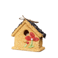 Spring Fruit Birdhouse Cottage - White Farmhouse Flowers