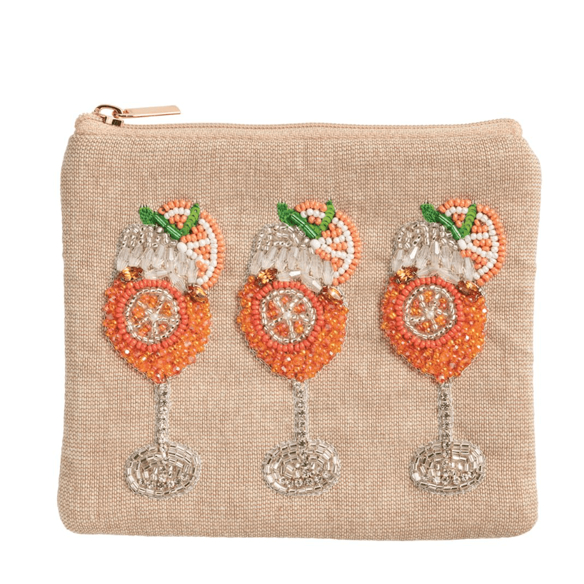 Spritz Cocktail Beaded Case - White Farmhouse Flowers