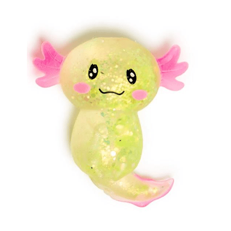 Squishy Glitter Axolotl Toy - White Farmhouse Flowers