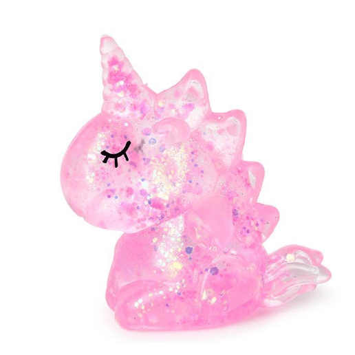 Squishy Glitter Unicorn Toy - White Farmhouse Flowers