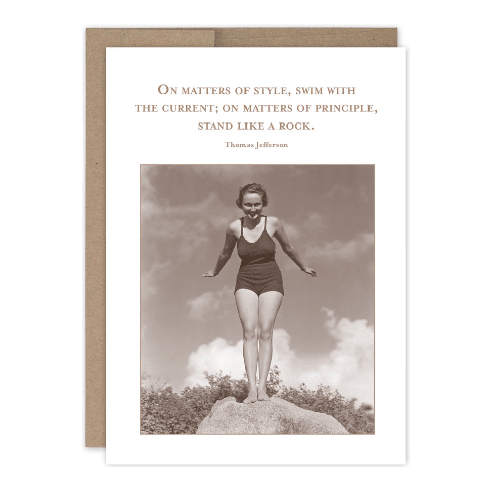Stand Like a Rock Encouragement Card SM801 - White Farmhouse Flowers