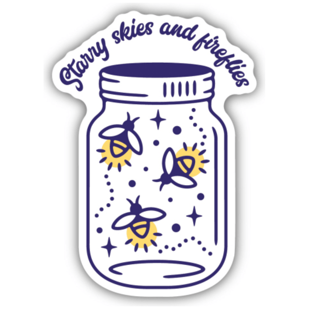 Starry Skies and Fireflies Sticker - White Farmhouse Flowers