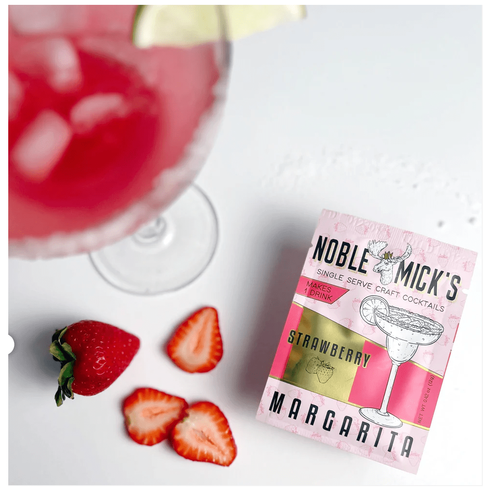 Strawberry Margarita Mix Single Serve – Cocktail Gift Parkville MO - White Farmhouse Flowers