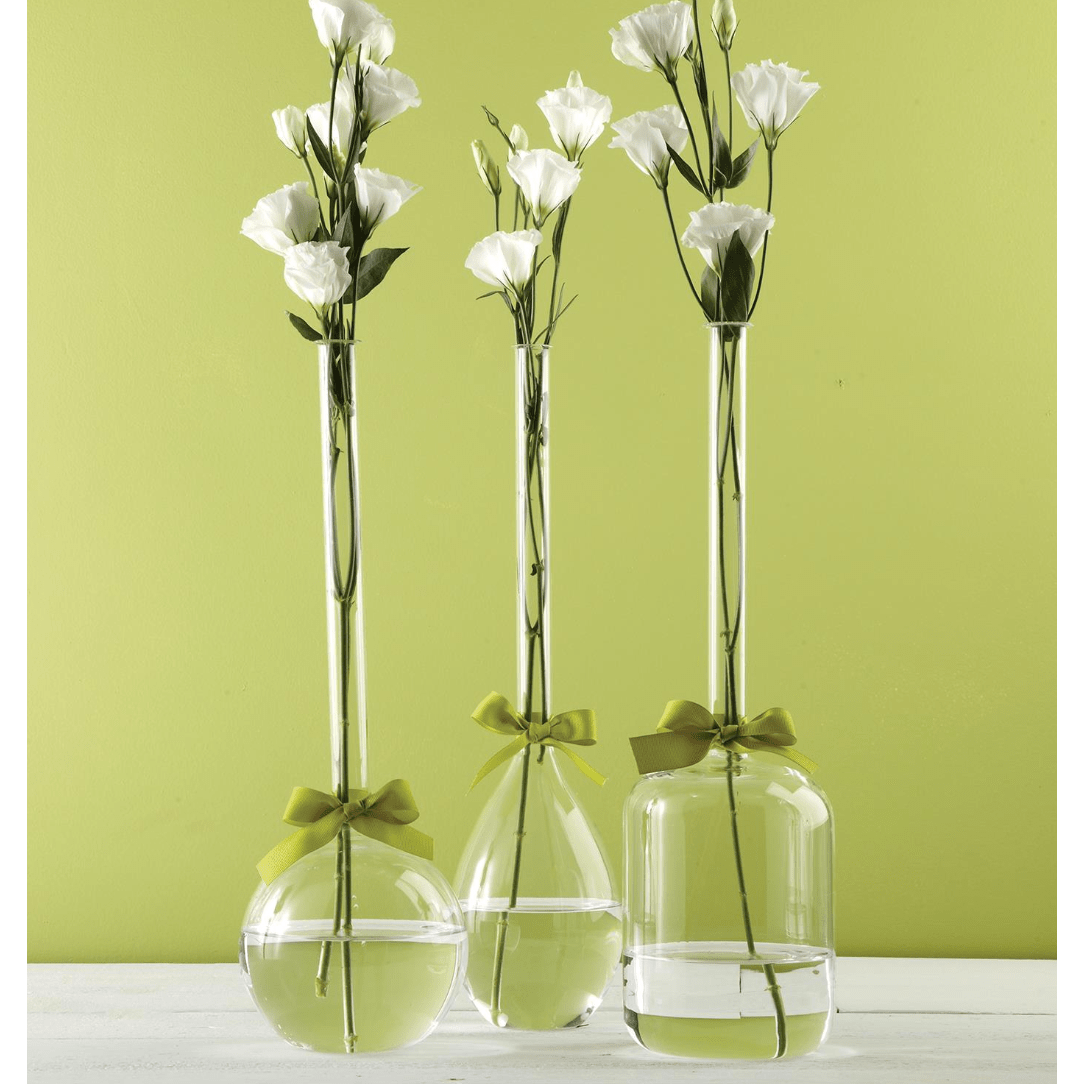 Super Sleek Glass Vase - White Farmhouse Flowers