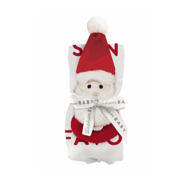 Swaddle and Rattle Santa's Fav - White Farmhouse Flowers