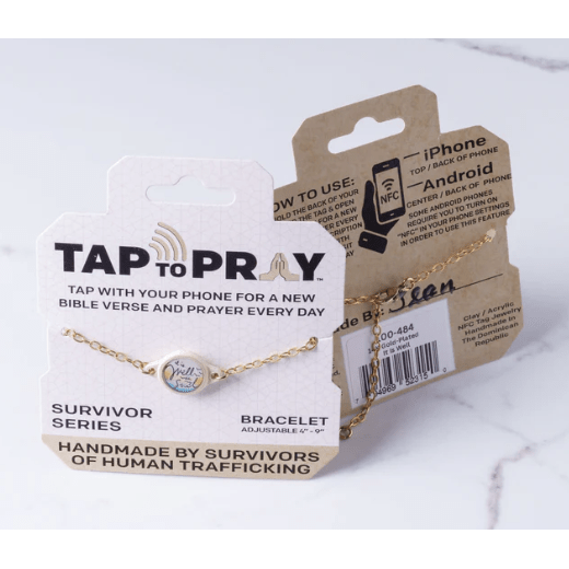 Tap To Pray Survivor Series Tactical Bracelet - It is Well - White Farmhouse Flowers