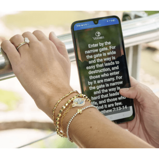 Tap To Pray Survivor Series Tactical Bracelet - It is Well - White Farmhouse Flowers