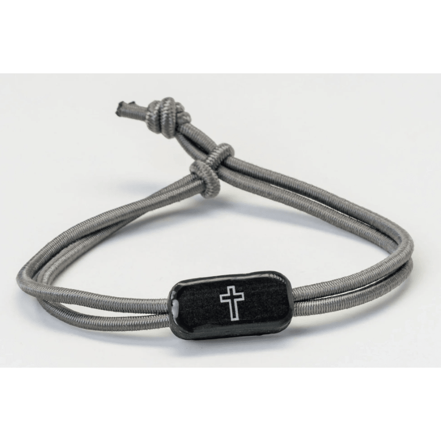 Tap To Pray Survivor Series Tactical Bracelet Slate + Pray - White Farmhouse Flowers