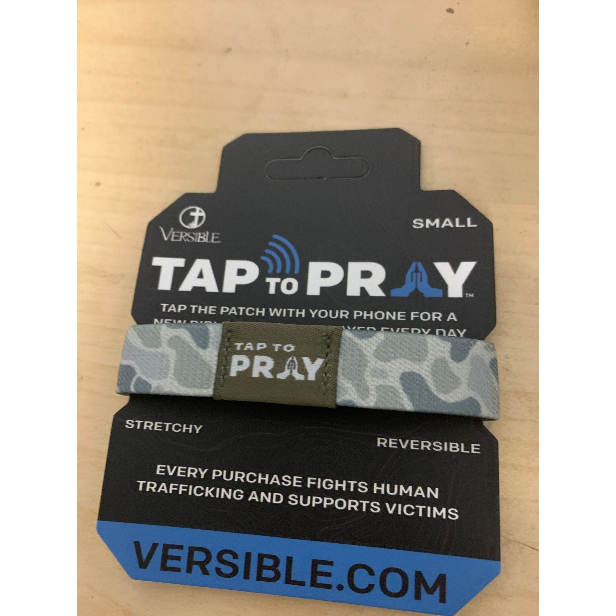 Tap to Pray Wristband - Classic & Sage Camo - White Farmhouse Flowers