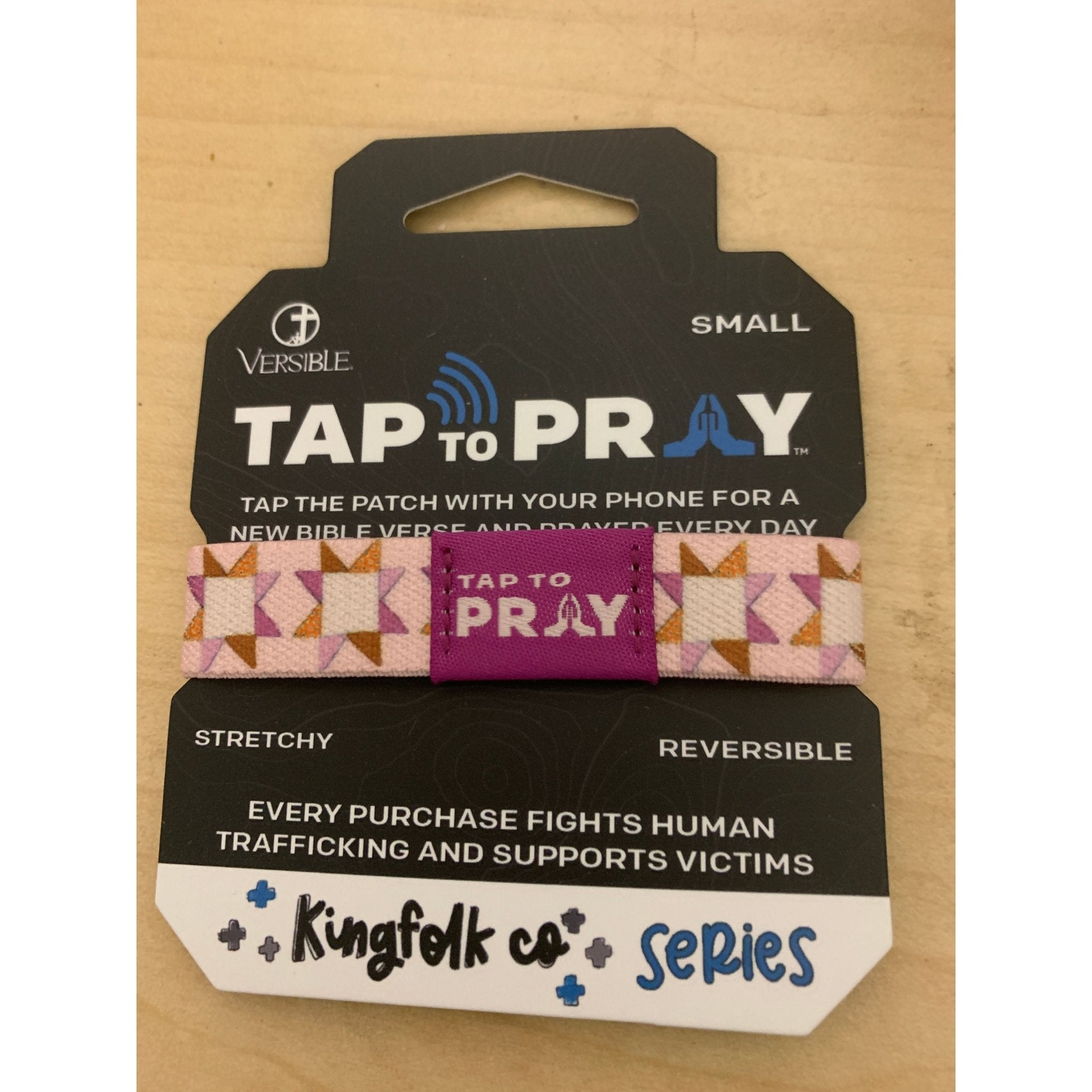 Tap to Pray Wristband - Covered by His Promises - White Farmhouse Flowers
