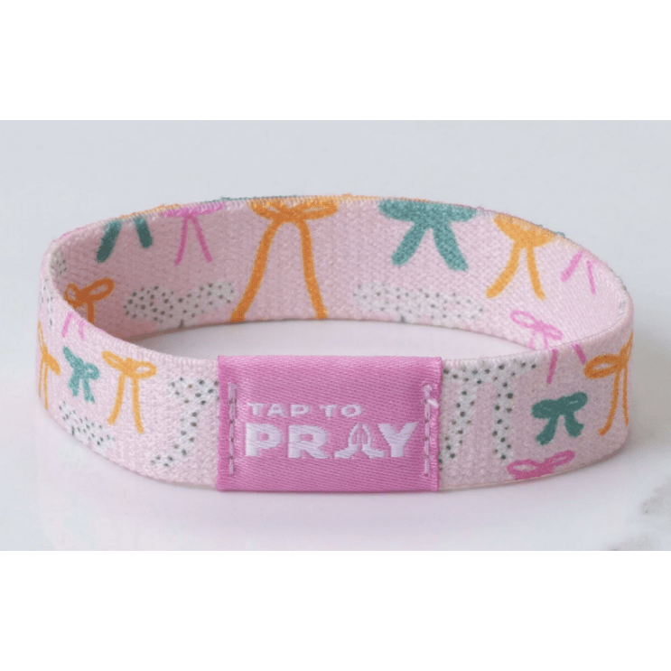 Tap to Pray Wristband - Fearfully and Wonderfully Made - White Farmhouse Flowers