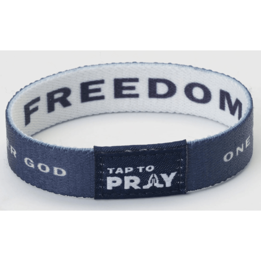 Tap to Pray Wristband - Freedom - White Farmhouse Flowers