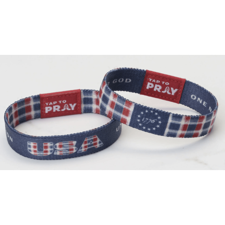 Tap to Pray Wristband - Liberty - White Farmhouse Flowers