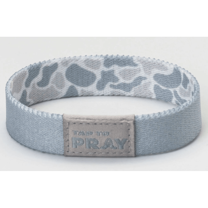Tap to Pray Wristband - River Rock Camo - Aspen - White Farmhouse Flowers