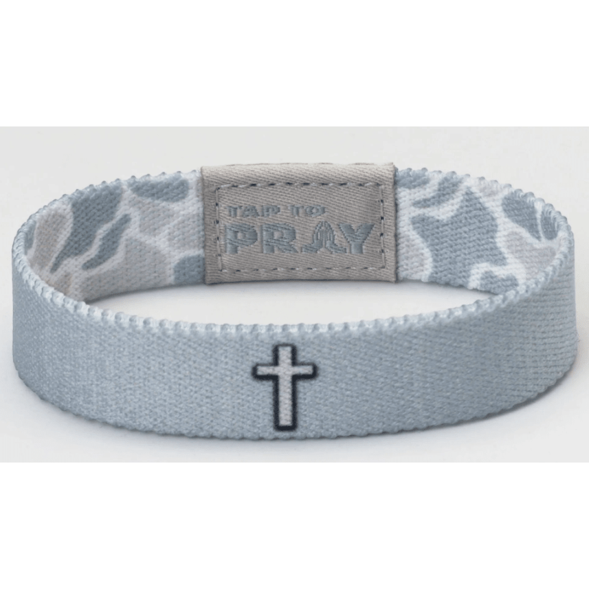 Tap to Pray Wristband - River Rock Camo - Aspen - White Farmhouse Flowers