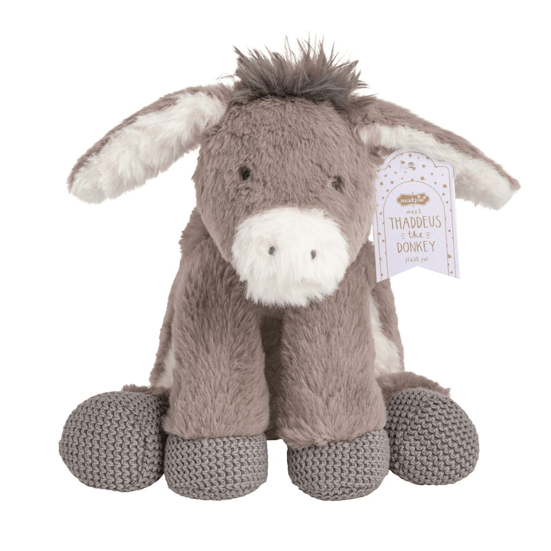 Thaddeus the Donkey Plush Pal - White Farmhouse Flowers