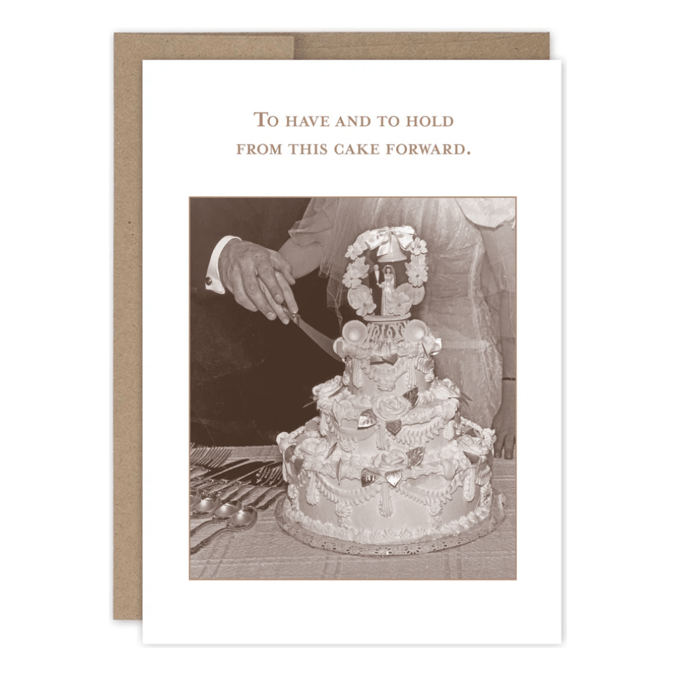 The Cake Forward Wedding Card SM794 - White Farmhouse Flowers