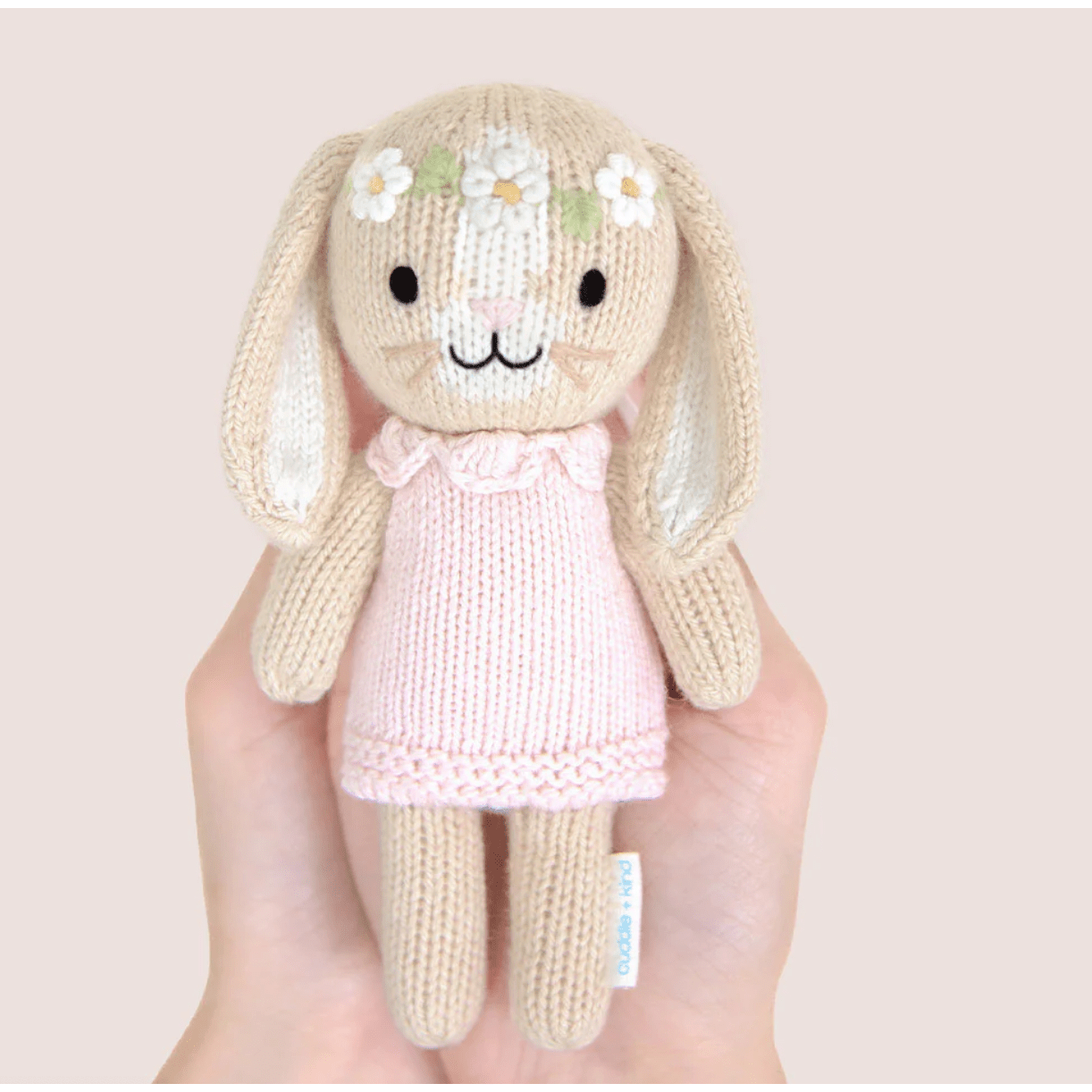 Tiny Hannah the Bunny - White Farmhouse Flowers