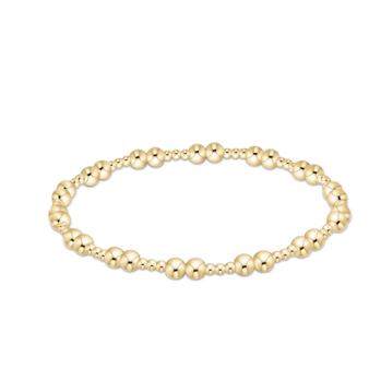 Together Gold 4mm Bracelet - White Farmhouse Flowers