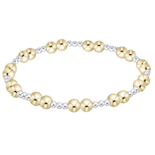Together Mixed Metal 5mm Bracelet - White Farmhouse Flowers