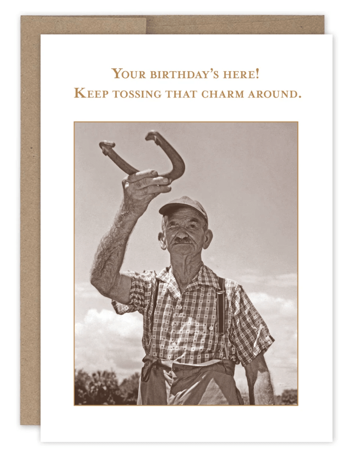 Tossing That Charm Birthday Card SM835 - White Farmhouse Flowers
