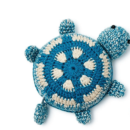 Turtle Measuring Tape - White Farmhouse Flowers