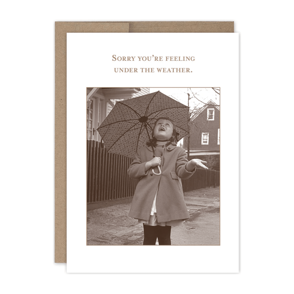 Under the Weather Get Well Card SM791 - White Farmhouse Flowers