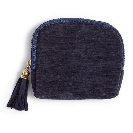 Velvet Pouch - White Farmhouse Flowers
