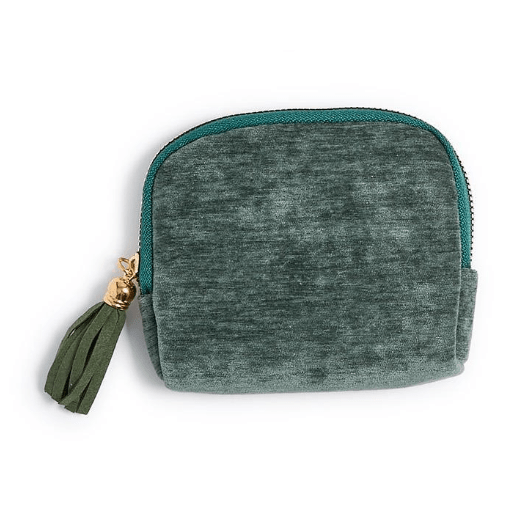Velvet Pouch - White Farmhouse Flowers