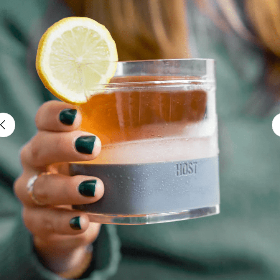 Whiskey FREEZE Cooling Cup in Gray, Set of 2 - White Farmhouse Flowers