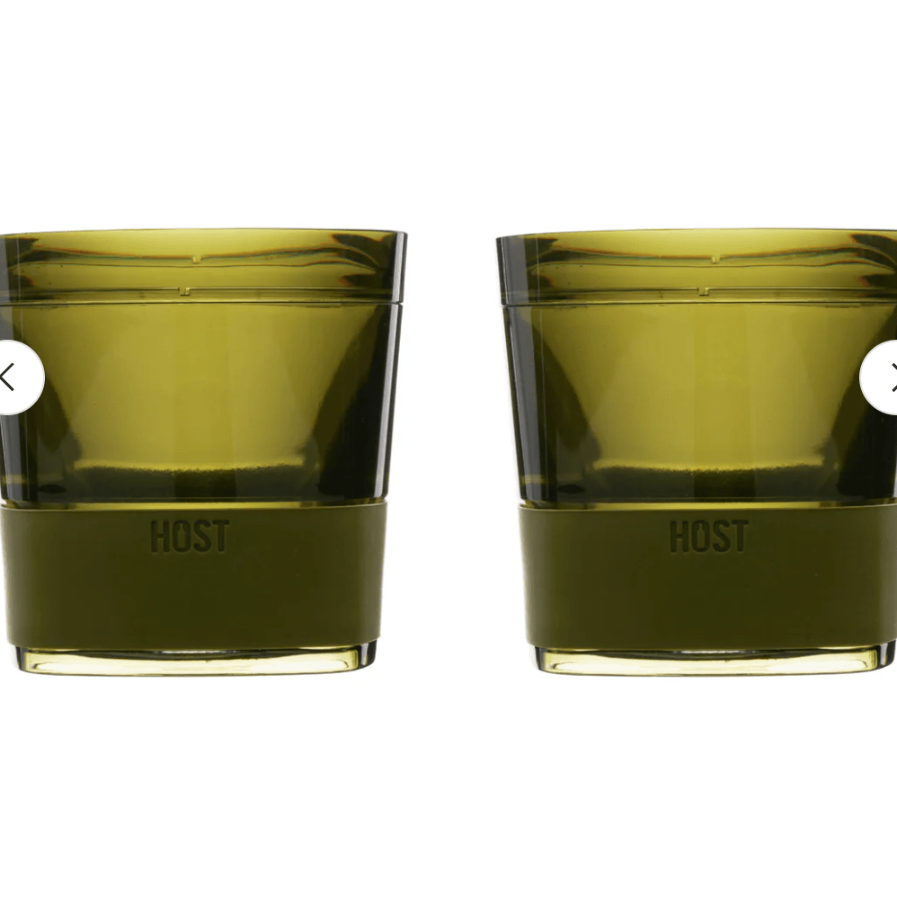 Whiskey FREEZE Cooling Cup in Olive Green Set of 2 - White Farmhouse Flowers