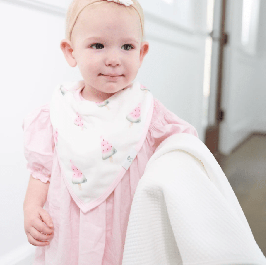 White Knit Blanket - White Farmhouse Flowers
