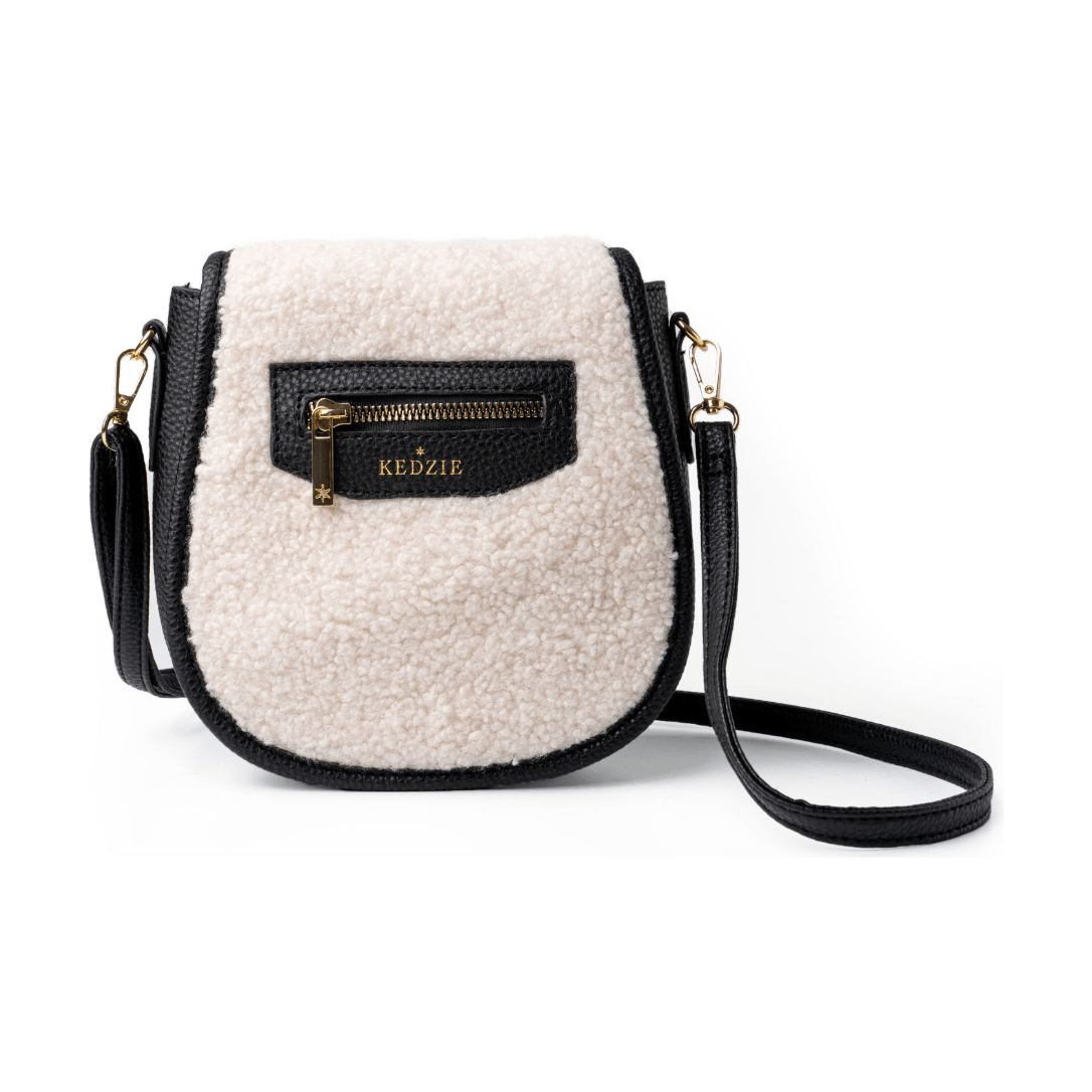 White Sherpa Kedzie Fireside Camden Crossbody - White Farmhouse Flowers