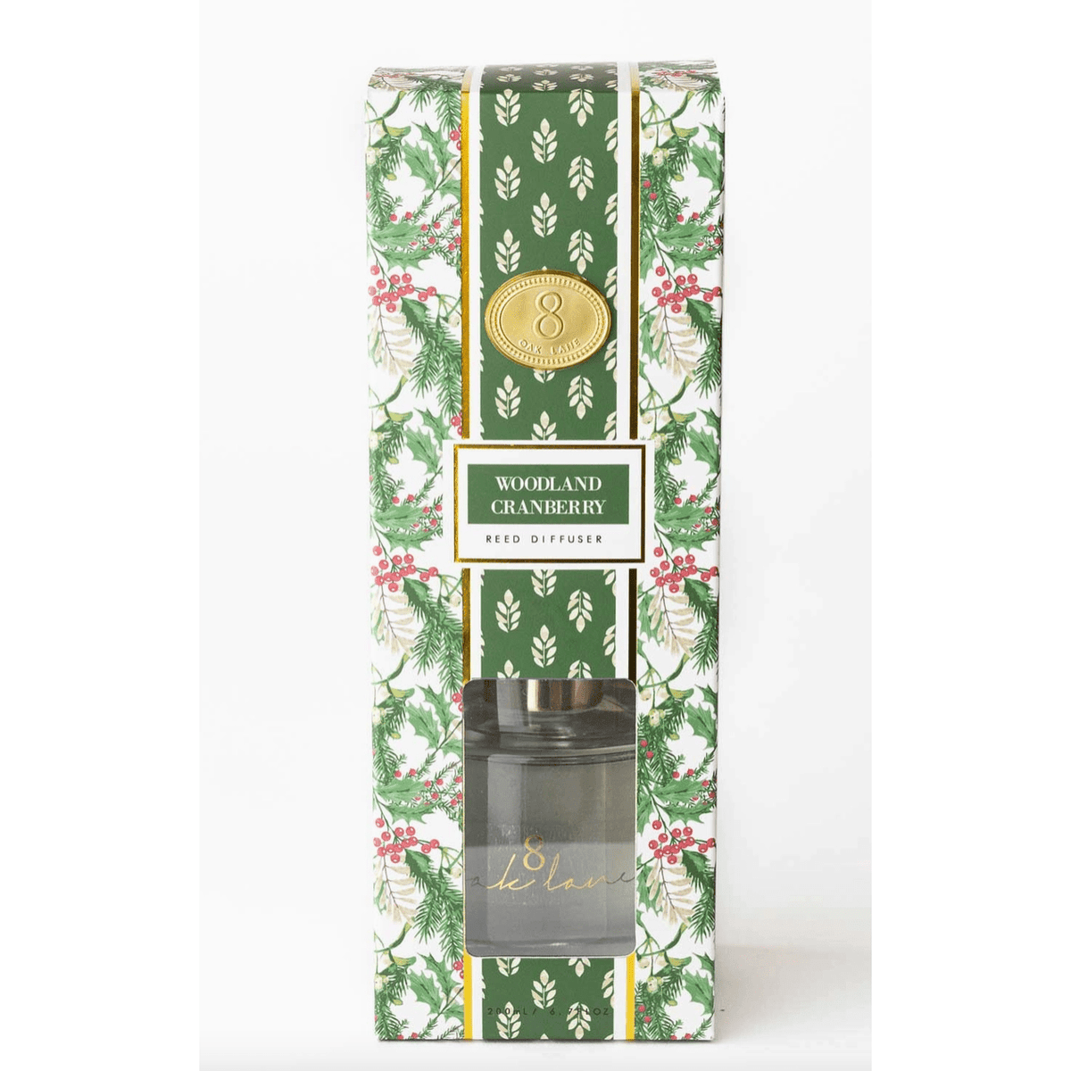Woodland and Cranberry Reed Diffuser - White Farmhouse Flowers
