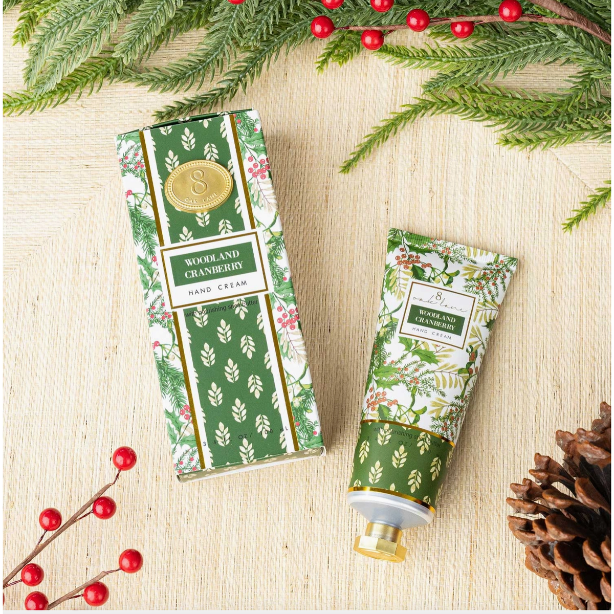 Woodland Cranberry 100ml Boxed Hand Cream - White Farmhouse Flowers