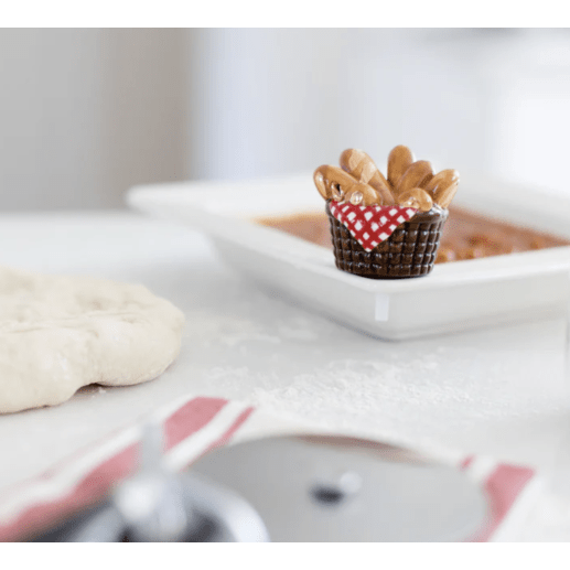You Knead This! Bread Basket Mini - White Farmhouse Flowers