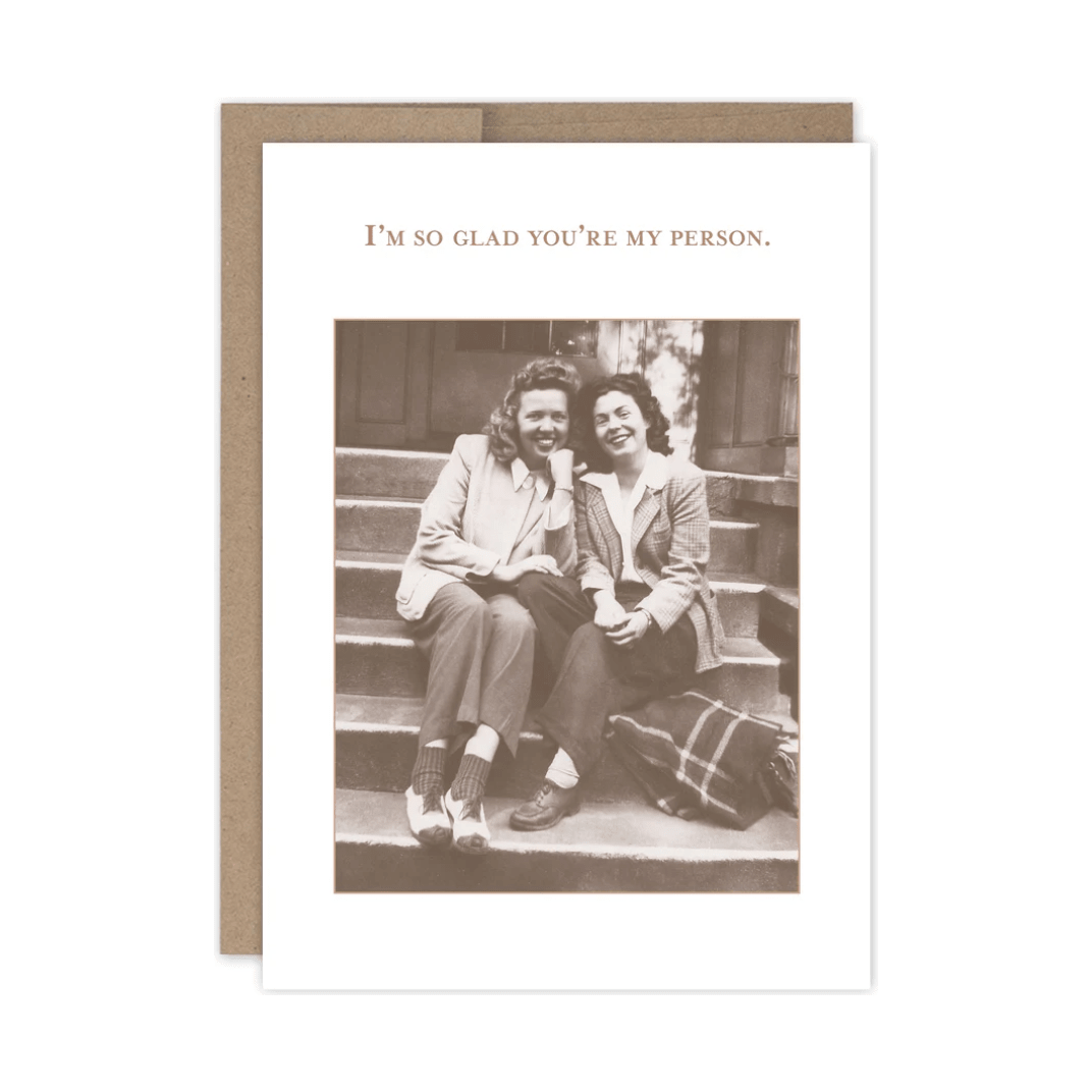 You're My Person Friendship Card SM776 - White Farmhouse Flowers