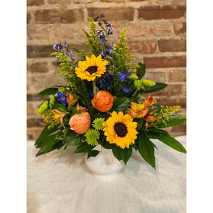 A Life Well Lived Bright Colors-Sympathy Arrangement.