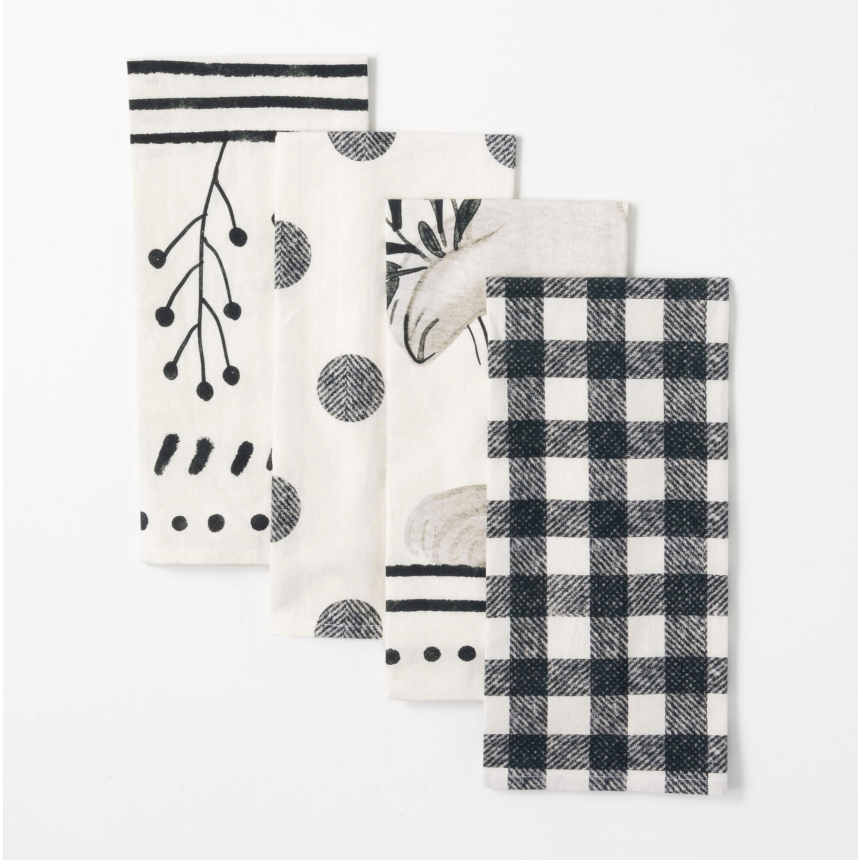 Black & White Print Tea Towels.