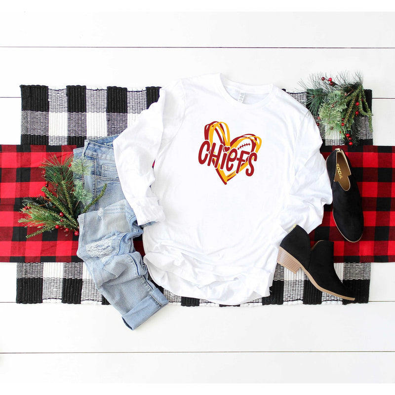 Chiefs Ribbon Shirt-White Long Sleeve.